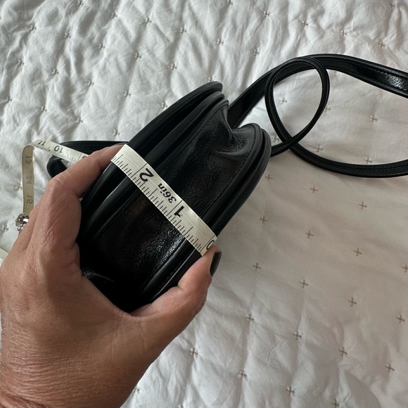 Tekverk Designer Chic Black Crossbody Bag Stingray Leather- rate vintage - Picture 11 of 11